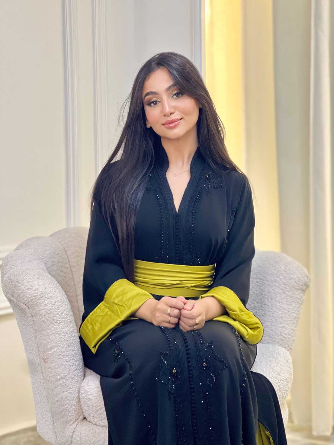 Caftan noir classique