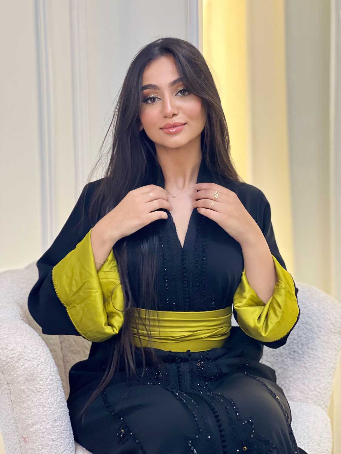 Caftan noir classique